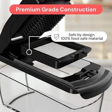 Набір для нарізки овочів та фруктів 4-в-1 (білий) - спіралізатор, нарізчик, тертка, нарізчик цибулі