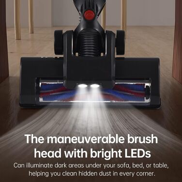 Акумуляторний пилосос Kavolet 25 KPa, 40 хв роботи, 2-в-1 для дому та авто, з насадкою для щілин та щіткою