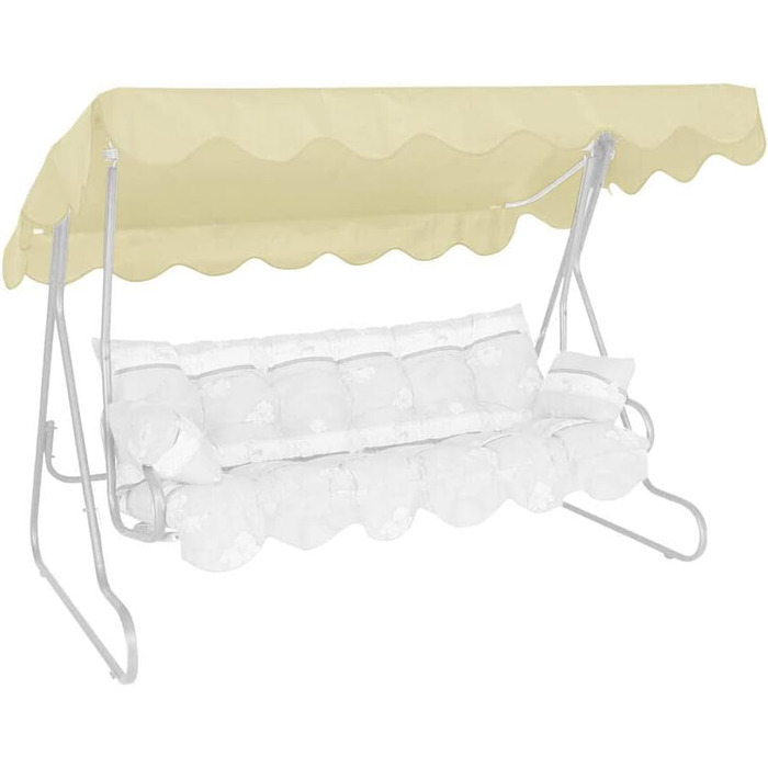 Тент ANGERER Sonnendach для гойдалки Hollywood, PE-тканина, 210 x 145 см, слонова кістка