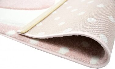 Дитячий килимок, килимок для ігор, килимок для дитячої кімнати, рожевий, білий, сірий, Розмір кролика (200 х 290 см)