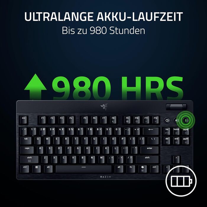 Механічна ігрова клавіатура Razer BlackWidow V4 TKL з Green Switch (QWERTZ DE, RGB Chroma, 6 макро-клавіші)