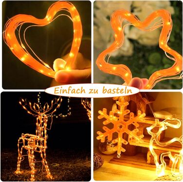 Ланцюжок прикрас з LED-підсвічуванням на батарейках, 100 LED, 10 м, 8 режимів, пульт дистанційного керування, таймер, теплий білий, димування, вологостійкий, для прикрашання, 4 шт.