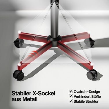 Підставка для телевізора на колесах для 32-65 дюймів, чорна, до 40 кг, VESA 400x400 мм