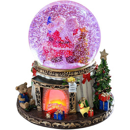 Снігова куля Wiechtelstube XL Світлодіодний сніговий куля дарує електричний сніговий вихор, безліч мелодій і зміна кольору блискучий куля