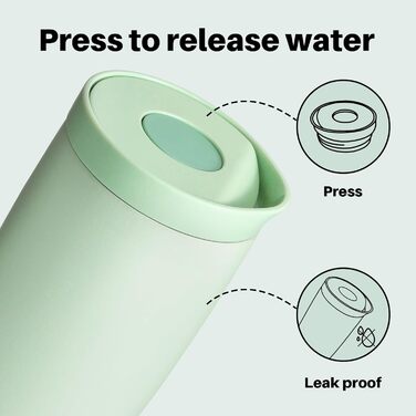 Термокружка BOTTLE Thermobecher 350 мл, 500 мл, виточна, з Quick-Press кришкою, для кави та чаю, Travel Mug Classic Grande (Зелена)