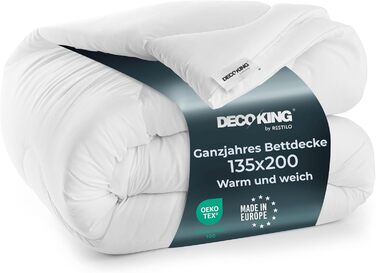 Ковдра постільна DecoKing 135x200 см, цілорічна, стегане, антиалергенна, еко-текстиль, Inez