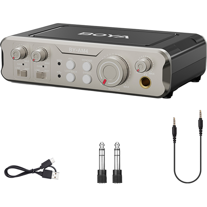 Двоканальний аудіоінтерфейс BOYA BY-AM4