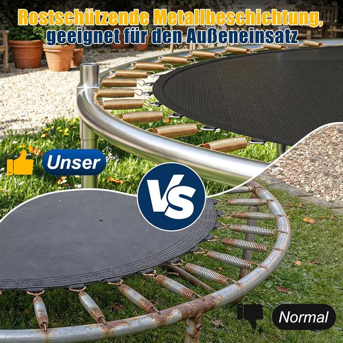 Батут JUMMICO вуличний Ø 183/228/305/366/427 см, сертифікат GS, для дітей з драбиною та кишенею (183 см, синій)