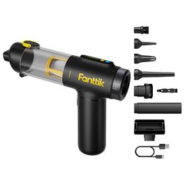 Бездротовий автомобільний пилосос Fanttik Slim V10 Mix 4-в-1, потужність 16 кПа, з LED-дисплеєм та функцією обдуву для авто, офісу та клавіатур