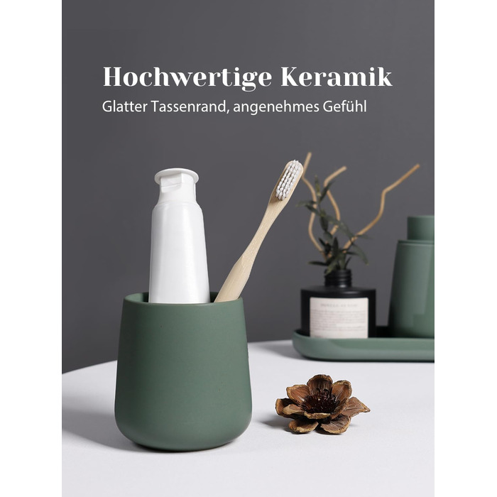 Набір для ванної кімнати блакитного кольору, керамічний аксесуар для ванної кімнати, 3-частинний, декоративний набір мильниць, стаканчика для зубної пасти та підставки для прикрас, підходить для ванної кімнати, умивальника, готелю