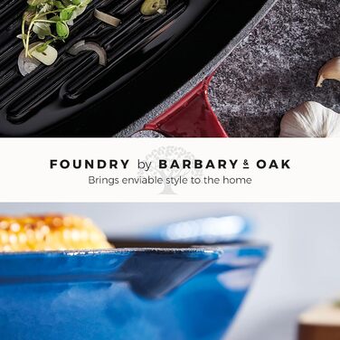 Сковорода-гриль Barbary & Oak BO800256GRN з емальованим покриттям, зелений, 26 см