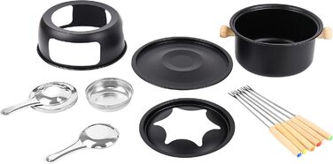 Набір для фондю на 6 осіб зі сталевим каструлею та 6 вилками