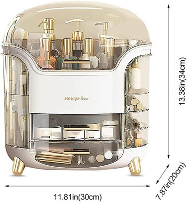 Коробка-органайзер для макіяжу Kousee, пилонепроникна, з шухлядами для косметики