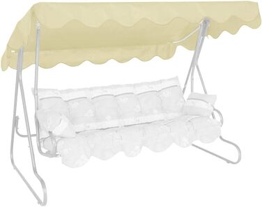 Тент ANGERER Sonnendach для гойдалки Hollywood, PE-тканина, 210 x 145 см, слонова кістка