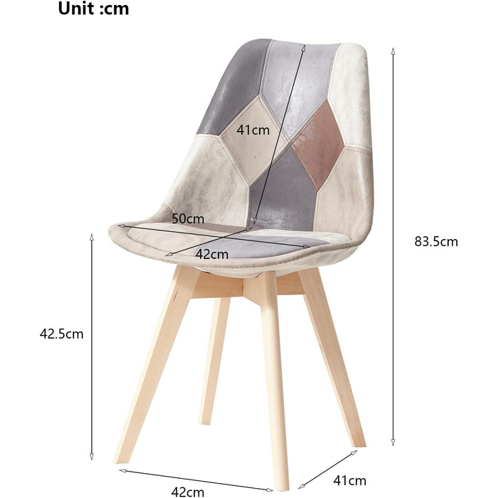 Стільці для їдальні GrandCA HOME: дерев'яні, з масиву бука, в стилі ретро, комплект на 2 шт.