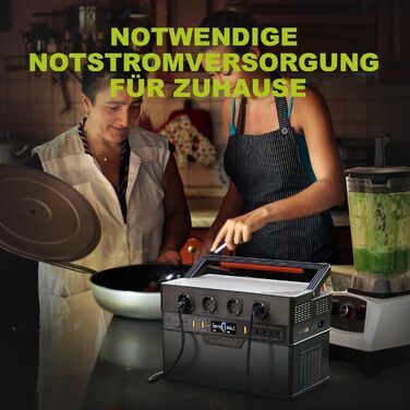 Портативна електростанція ALLPOWERS S1500 PLUS, ємність 1092 Wh, номінальна потужність 1500 W, пікова потужність 3000 W