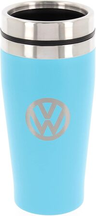Термокружка Volkswagen BRISA Collection GTI, 450 мл, чорний/турквіс, з нержавіючої сталі, подвійні стінки