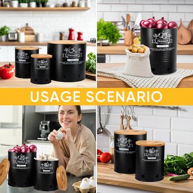 Набір для зберігання картоплі та цибулі: контейнер, ніж для картоплі, ніж для чищення, тканинна сумка