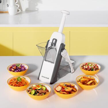 Набір для нарізання овочів 5-в-1, регулювання товщини 0,1-8 мм, сірий (Space Grey)