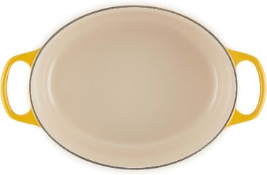 Le Creuset Signature Бра́тниця з чавуну з кришкою, овальна, 29 см, 8.9 л, для всіх плит (в т.ч. індукційних), вишнево-червоний колір