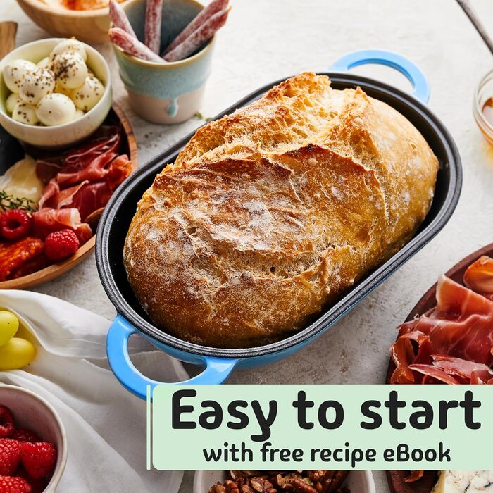 Набір для приготування хліба ручної роботи LoafNest: Dutch Oven з чавуну (2 літри) та силіконовий вкладиш. (Тільки горщик, без вкладиша)