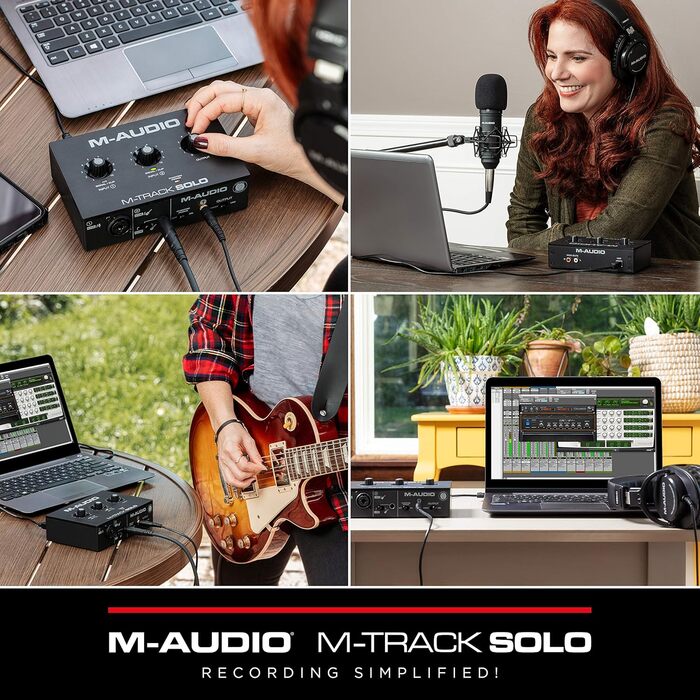 M-Audio M-Track Duo - USB аудіоінтерфейс для запису, стрімінгу та подкастингу (2 XLR/Line входи, 48kHz)
