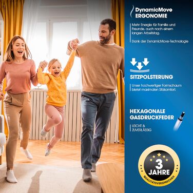 Ергономічний офісний стілець 2в1: стілець та підставка для ніг - регульована висота, для здорової спини, офіс (білий)