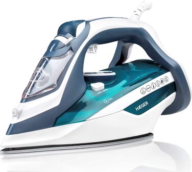 Праска HAEGER Ultra STEAM 2800W з керамічною підошвою, антикапля, антиналіт, самоочищення