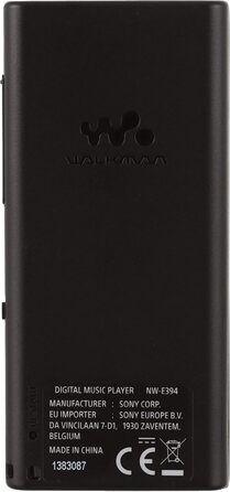 MP3-плеєр Sony NW-E394 Walkman з FM-радіо, 8 ГБ, чорний, USB 2.0