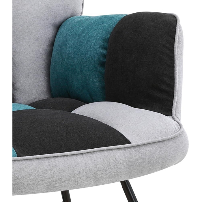 Крісло-гойдалка Vielllliving для спальні, до 150 кг, темно-сірий колір, розмір 91x98.5x71 см