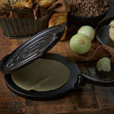 Пресс для тортилій Victoria: для мексиканських тортилій, колумбійських патаконів, роті, тако, арепас, кесадільї, емпанадас, патаконів (HD-чавун, 20 см)