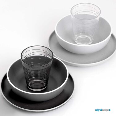 Набір посуду BRUNNER Melamin Camping | 12 предметів - тарілки та миски для 2-4 осіб | DOLOMIT Midday - Стійкий до подряпин, штакельний набір 12 предметів