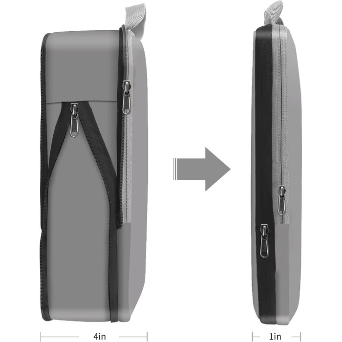 Набір компресійних органайзерів для одягу в подорожі Eono by Amazon, 4-тільний комплект сумок для валізи та рюкзака, темно-синій