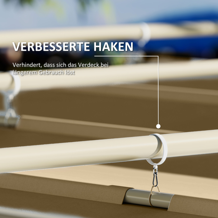 3x3 м Пергола для саду з відкидним дахом, павільйон, навіс для захисту від сонця, UPF30+, кольору хакі