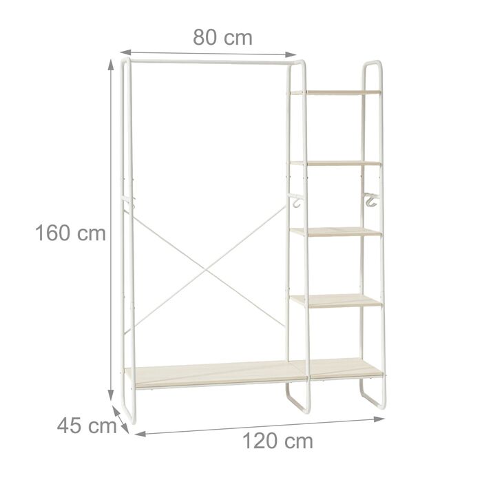 Підставка для одягу Relaxdays з полицею для взуття