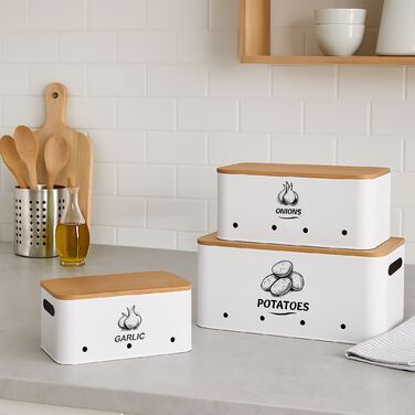 Набір з 3 органайзерів Relaxdays з бамбуковими кришками