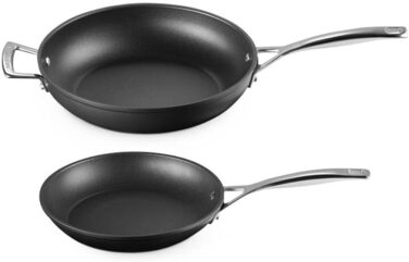 Сковорода LE CREUSET з антипригарним покриттям, алюміній, 24/28 см, для всіх плит (включно з індукцією), антрацит/срібло