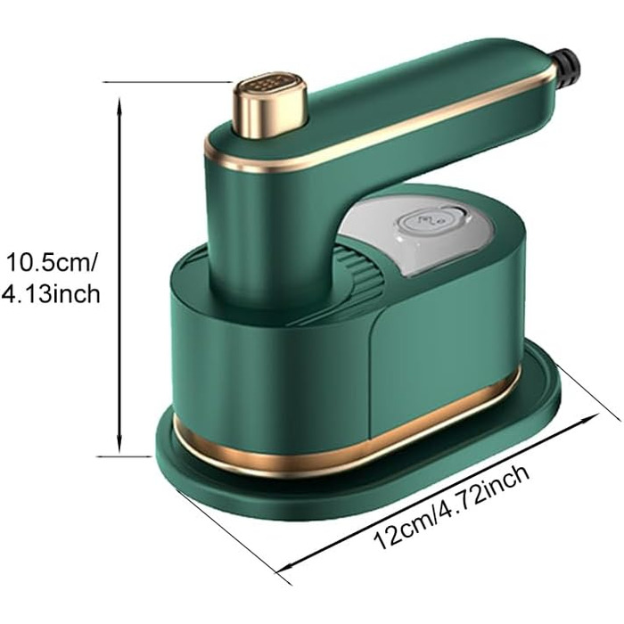 Міні-праска, портативна парова праска з резервуаром для води на 50 мл, складна дорожня праска, сухе та вологе прасування Маленька легка праска з парою для дому та подорожей (зелений)