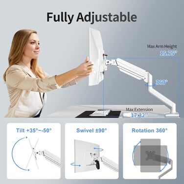 Кріплення для монітора Suptek MD01A: газ-амортизатор, 13-32