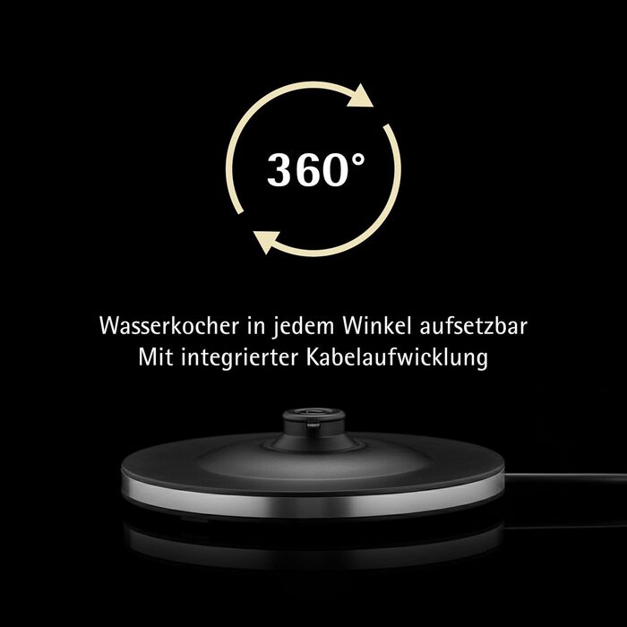 Електричний чайник WMF Stelio 1,7л з нержавіючої сталі, з фільтром від накипу, 2400 Вт, з підсвічуванням рівня води, захистом від перегріву, матове срібло