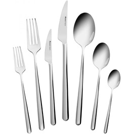 Набір столових приборів Karaca Sedir Elegance, 84 шт., сріблястий, для 12 осіб, придатний для миття в посудомийній машині