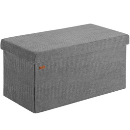 Складаний табурет з м'яким сидінням, антрацитовий колір, 76x38x8 см, МДФ