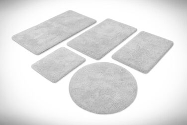 Килимок для ванної кімнати з м'якого флюсу, антиковзний, пральний, Porto Azzurro (55 x 65 см, 60 x 100 см, прямокутний)