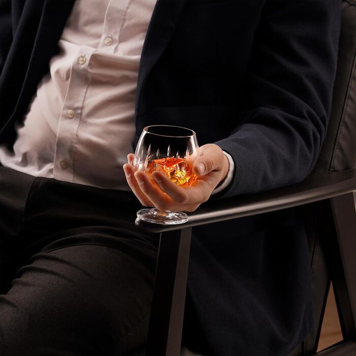 Склянка для коньяку та бренді Wicklow 250 мл – склянка-сніфтер з безсвинцевого кришталю з важким дном та подарунковою упаковкою