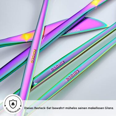 Набір столових приборів Karaca Orion (60 предметів) для 12 осіб - нержавіюча сталь, ножі, виделки, ложки, блискучі ножі та виделки, кухонний набір (Райдуга)