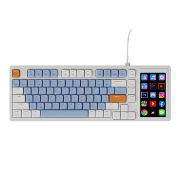 Ігрова механічна клавіатура Ajazz AKP815 Red Switch -  White Blue Orange-RGB-Wired