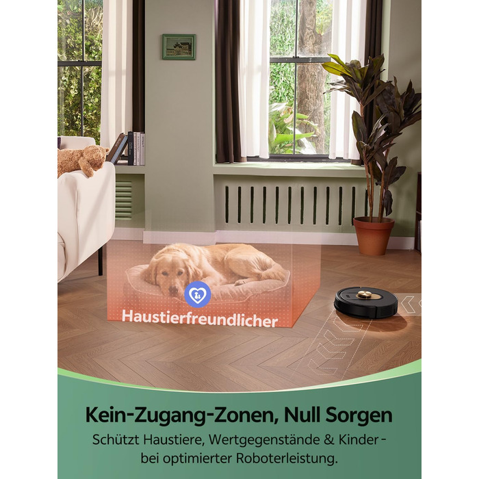 Робот-пилосос Vexilar з функцією миття підлоги, 8000Pa, LiDAR-навігація, 5 карт, 180 хв роботи, 50dB, керування через додаток та голосовий помічник, для твердих поверхонь та килимів, золотий