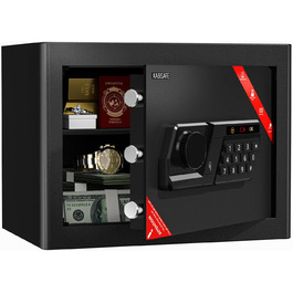 KABISAFE 25L сейф для дому: меблевий сейф з цифровим замком, полиця та сигналізація. Зберігайте цінні речі, гроші та документи безпечно.