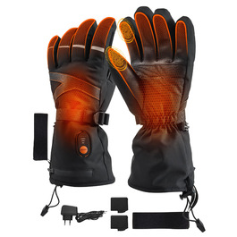 EBOSSOM Зимові рукавички для чоловіків та жінок, 7.4V водонепроникні теплі рукавички з підтримкою сенсорного екрану, вітрозахисні велосипедні рукавички для катання на лижах, піших прогулянок, їзди на мотоциклі та відпочинку