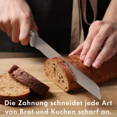 Набір ножів Messerblock з 7 предметів | Набір ножів для кухні з кухонними ножами та ножицями | Набір ножів з нержавіючої сталі C-MBS 4018 білий